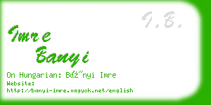 imre banyi business card